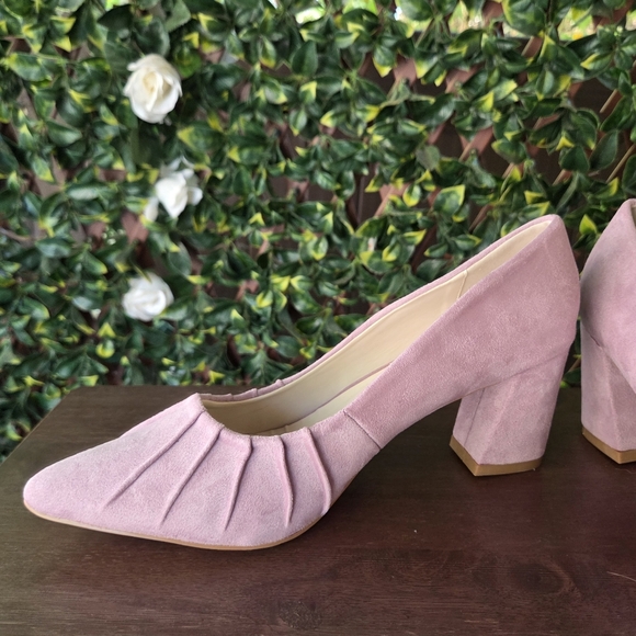 Bellini Vinnie Pleated Block Heel Pump Lavender Purple Women Size 11 EUC *Flaw* - Picture 11 of 14